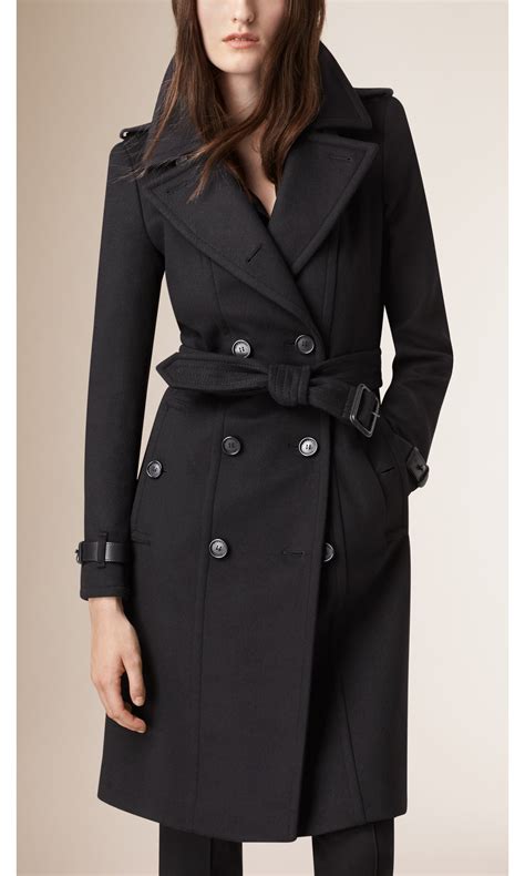 black burberry coat layel|Burberry lapel trench coat.